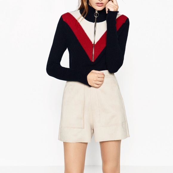 Zara Pants - Zara Faux Suede Shorts